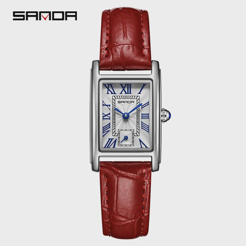 SANDA 1116 Elegante Dameshorloge Rechthoekig - Waterdicht & Stijlvol