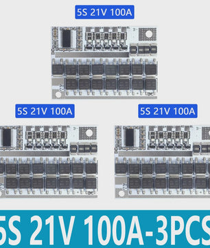 100A BMS Beschermingsbord voor 3S/4S/5S Li-ion Batterijen (12.6V-21V)