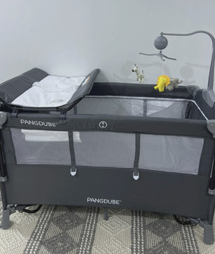 PANGDUBE 4-in-1 Multifunctioneel Babybed: Wieg, Speelbox, Commode & Meer (0-3 jaar) - Inklapbaar & Draagbaar