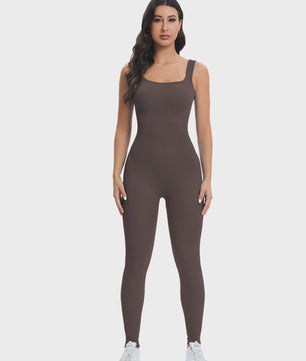 Naadloze Ribbed Jumpsuit voor Dames - Perfect voor Yoga & Workout
