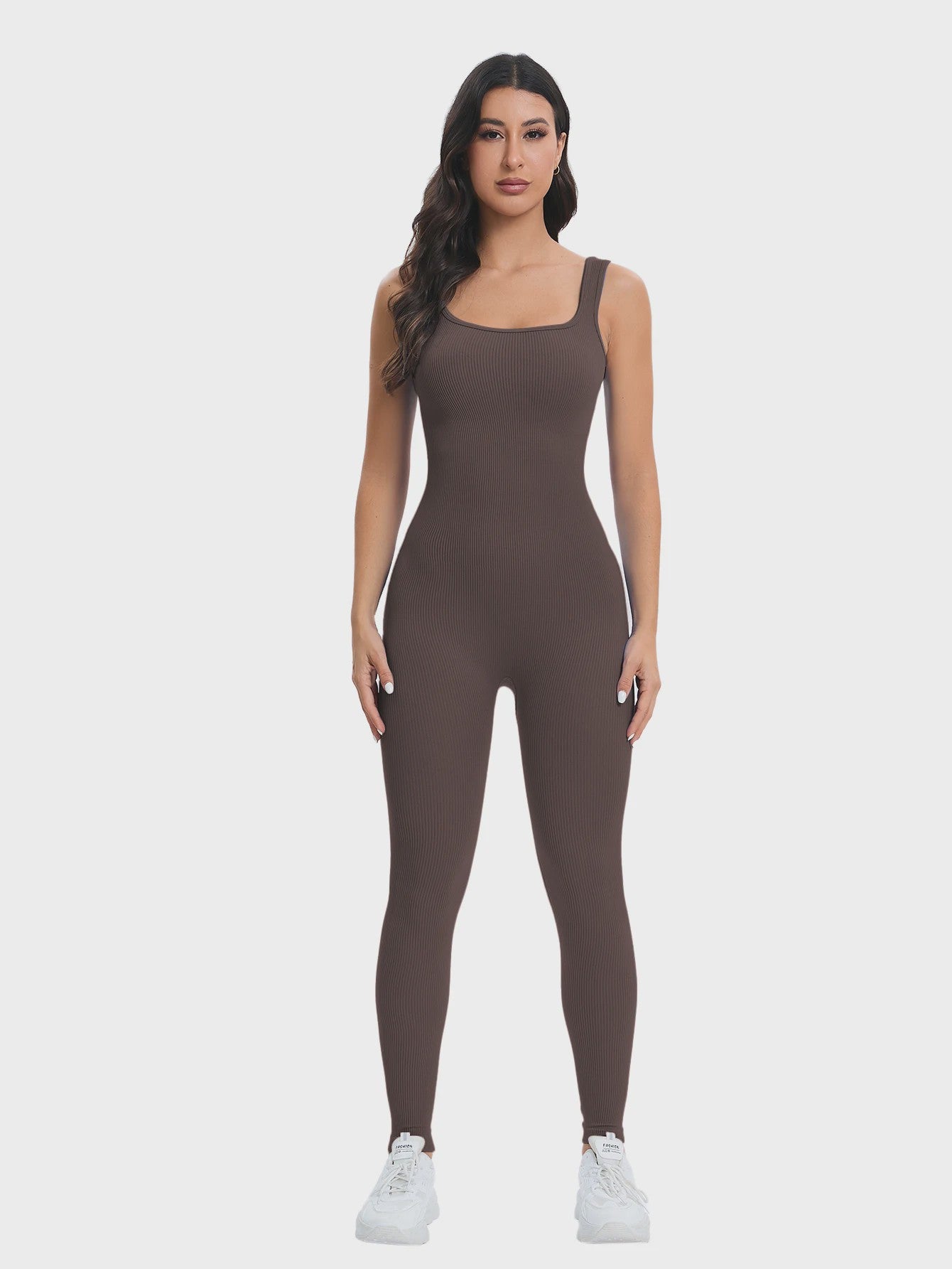 Naadloze Ribbed Jumpsuit voor Dames - Perfect voor Yoga & Workout