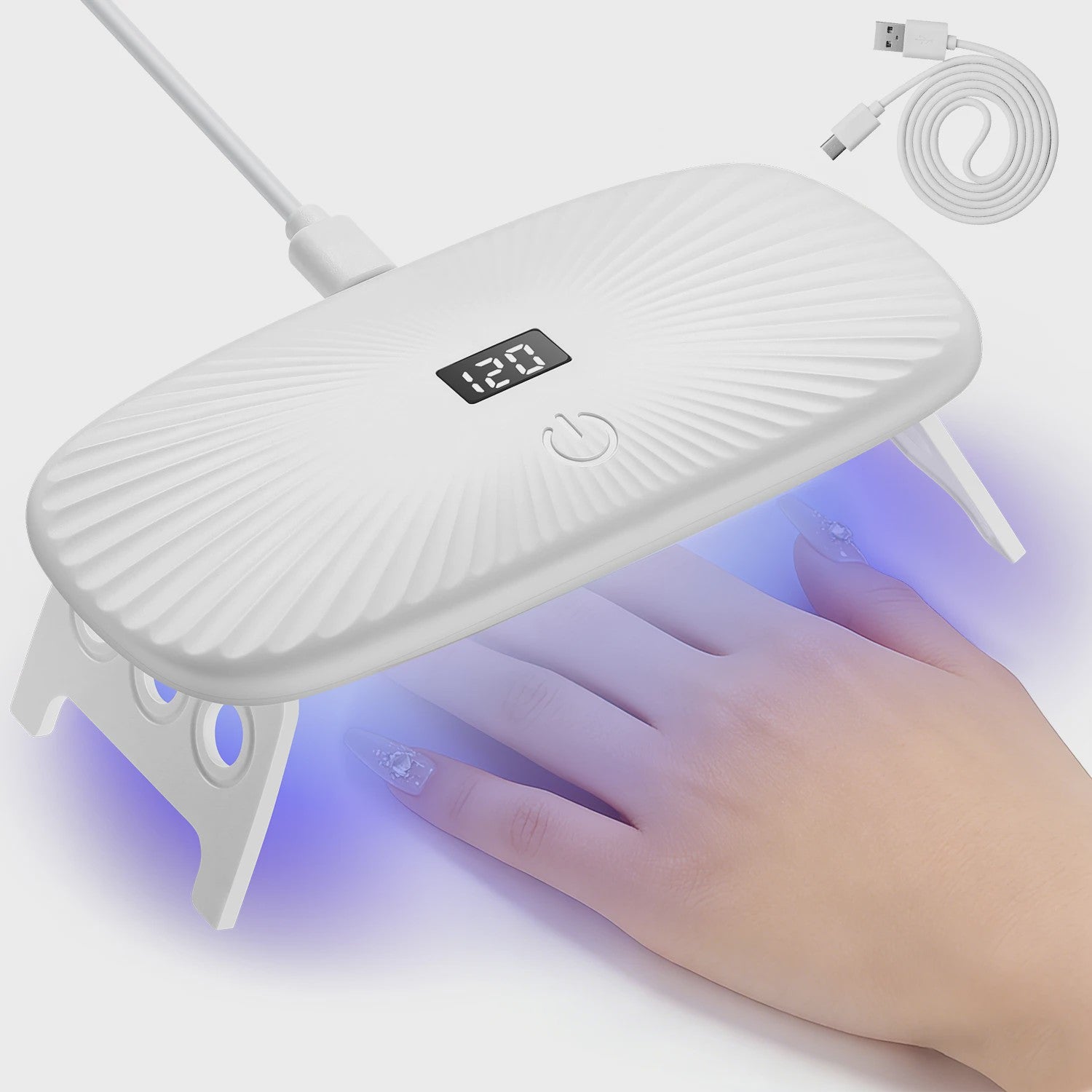 2-in-1 UV/LED Nageldroger: Handheld & Desktop, Snel Drogen met Timer
