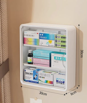Wandmontage Medicijnkast Organizer - Transparant, Grote Capaciteit Medicijnopslag