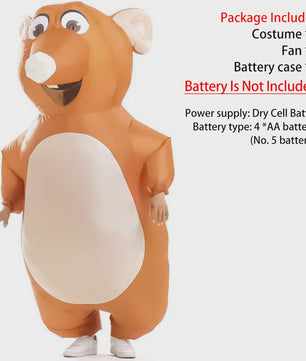 Opblaasbaar Muis Kostuum voor Volwassenen - Grappig Feest & Halloween Outfit