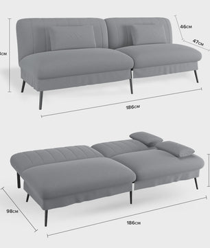 COMHOMA Multifunctionele Sofa Bed - 2-in-1 Slaapbank met Groot Ligvlak