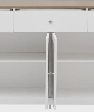 Ruime Buffetkast met 4 Deuren en 3 Lades - Cottage Stijl - 160cm Breed