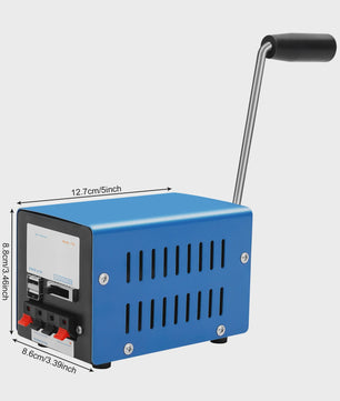 20W Hand Crank Noodstroom Generator - Draagbaar Opladen via USB voor Reizen & Camping