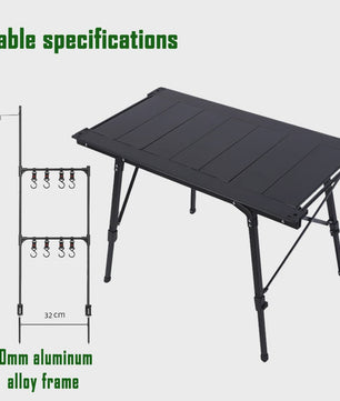 IGT Aluminium Campingtafel - Opvouwbaar, Verstelbaar & Draagbaar