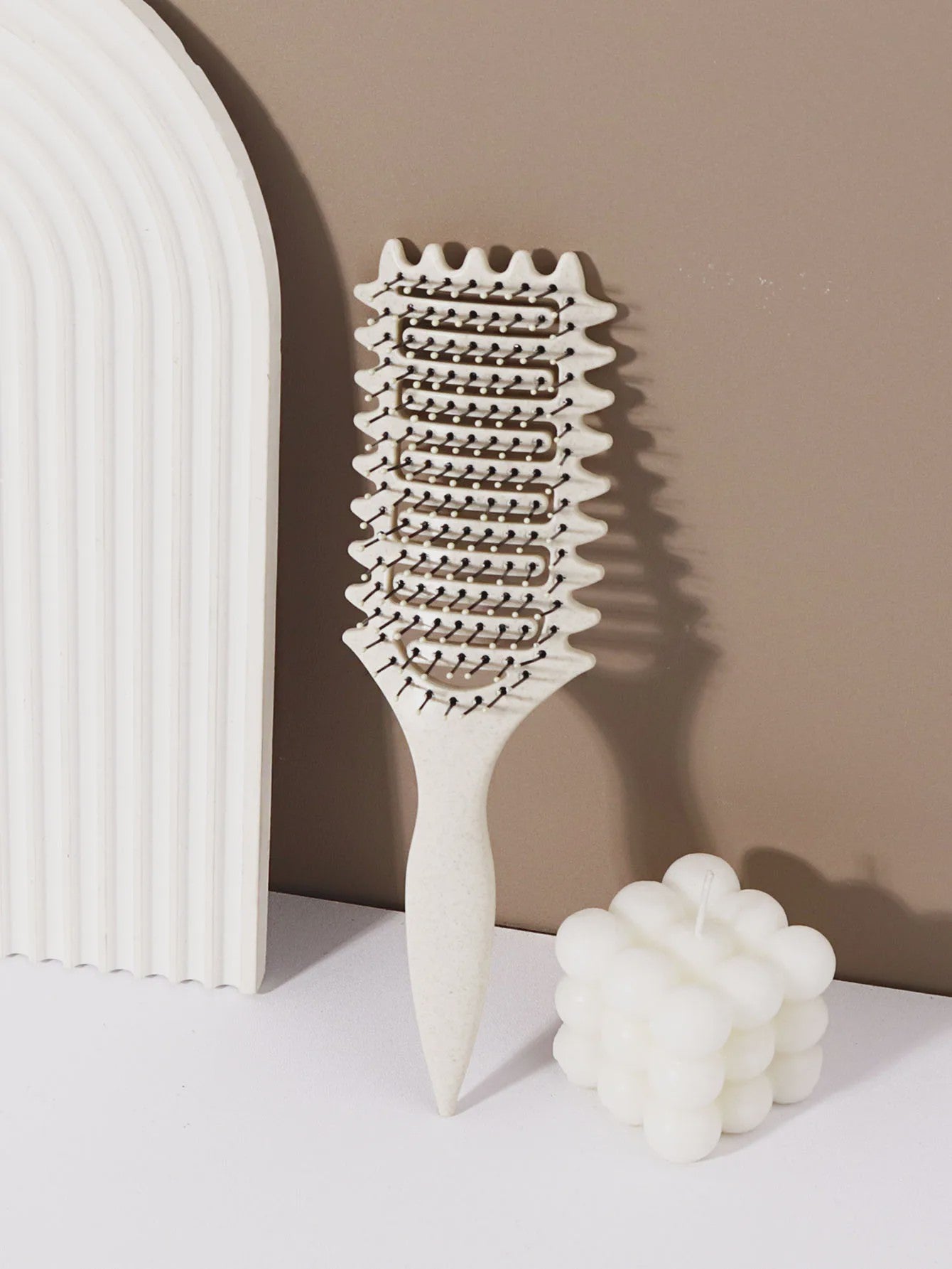 Ventilerende Stylingborstel met Massage-effect - Comfortabele Grip voor Natuurlijk Haar & Pruiken