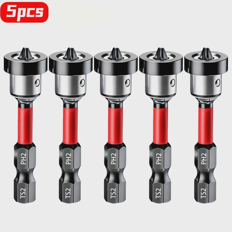 Magnetische Schroefzetter Bits PH2 met Verstelbare Aluminium Kraag voor Gipsplaat & Platen