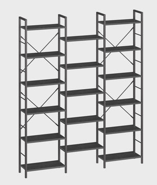 Stellingkast met 17 Vakken en Verstelbare Planken - Metaal Frame Boekenkast