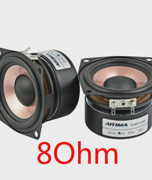 AIYIMA 2x 2.5 Inch Full Range HIFI Speakers - 4/8 Ohm, 8-15W - Desktop & Home Theater