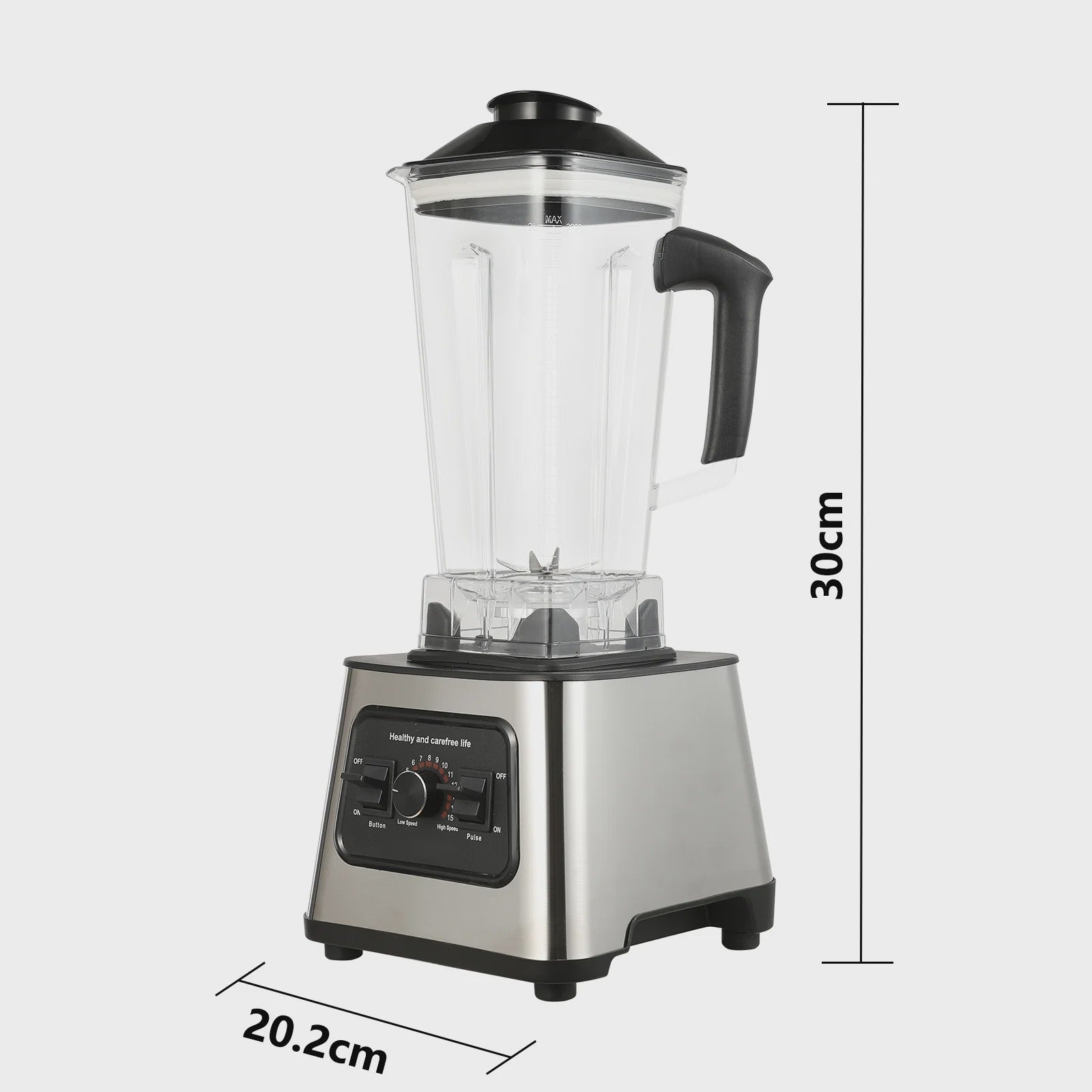 Professionele 2-in-1 Blender: 800W, 27000RPM, 2L+0.5L Dubbele Jars, IJs Crushen, Malen & Smoothies