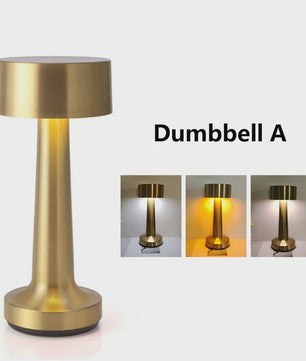 Retro Mushroom LED Tafellamp - Oplaadbaar, Dimbare Sfeerverlichting voor Huis & Camping