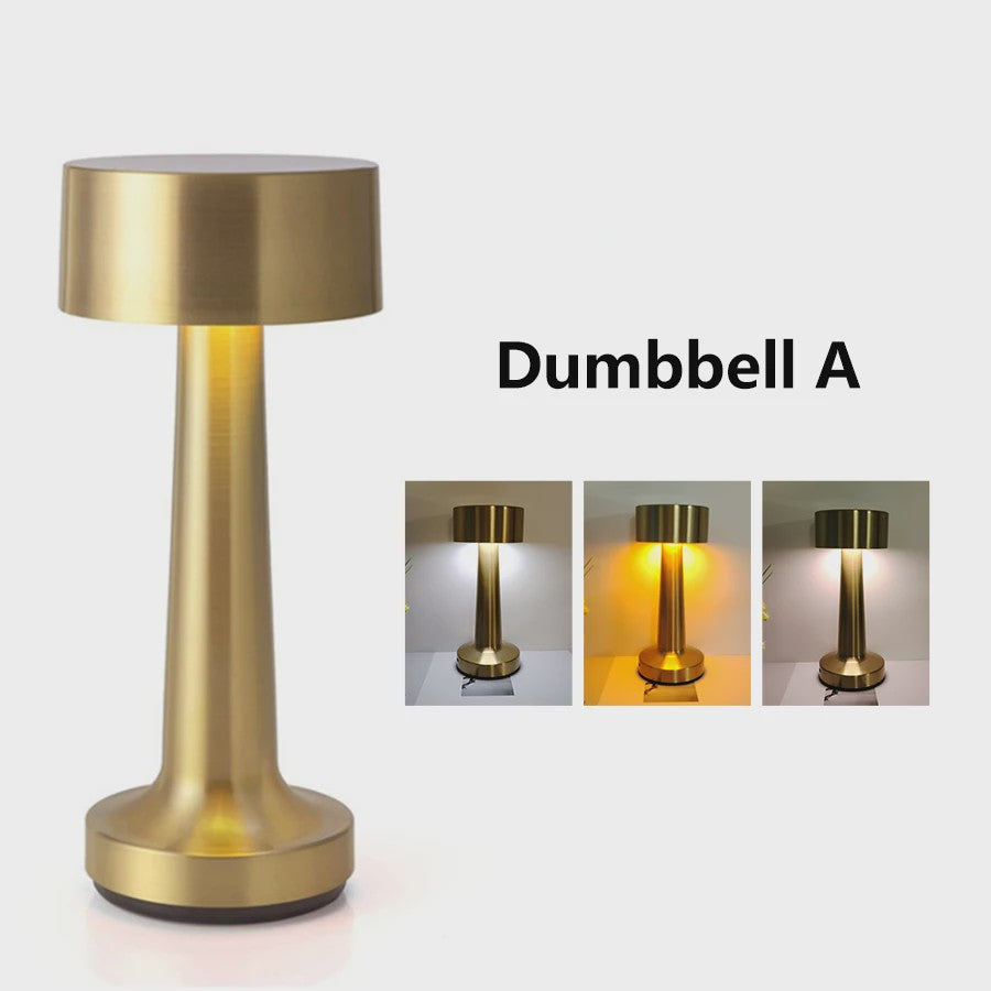 Retro Mushroom LED Tafellamp - Oplaadbaar, Dimbare Sfeerverlichting voor Huis & Camping