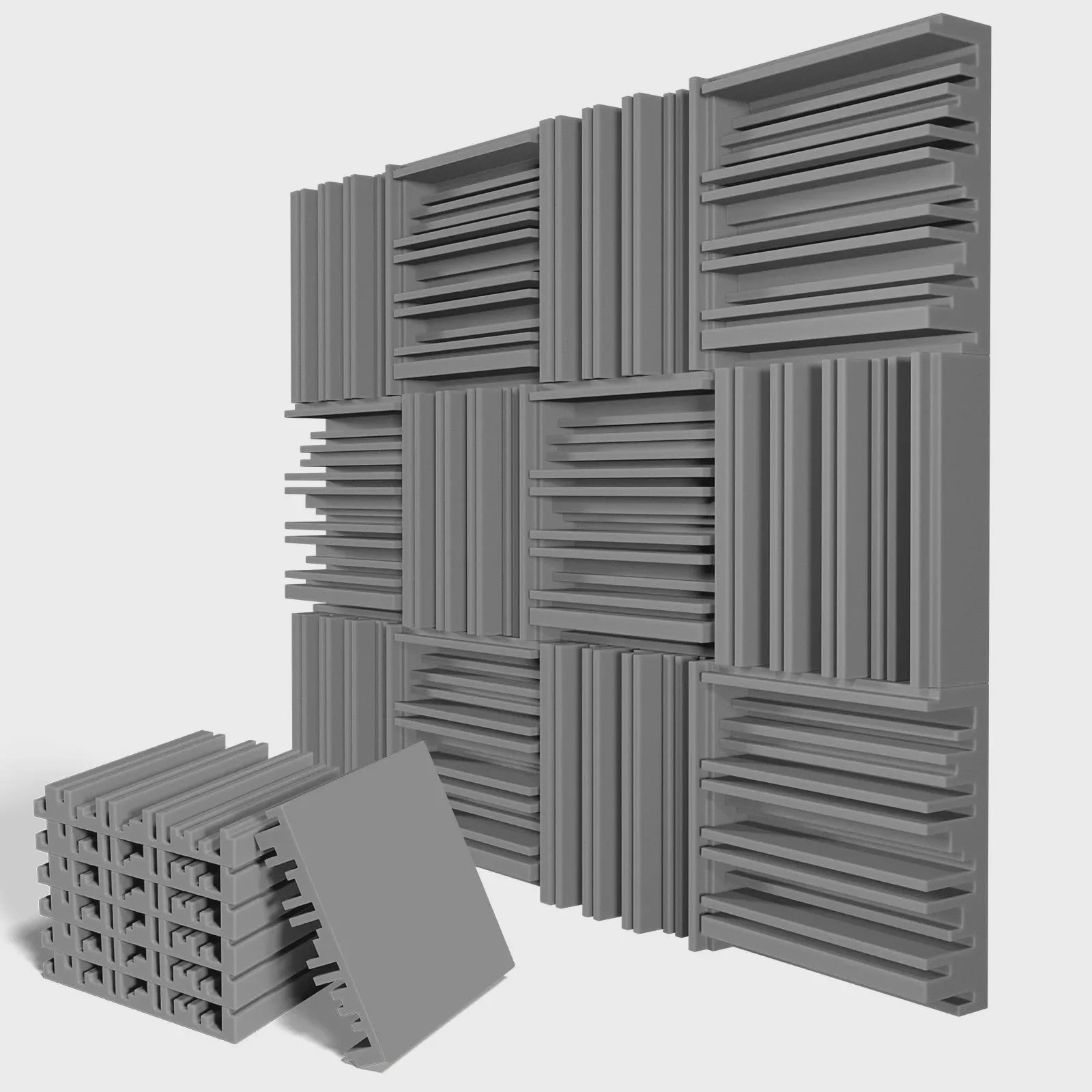 24x Akoestisch Schuim Panelen 25x25x5cm - Geluidsabsorberend & Geluidsisolatie