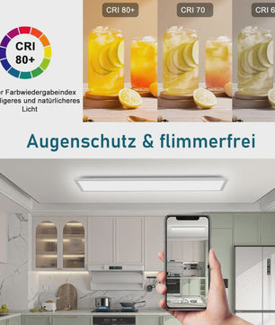 Moderne LED Plafondlamp 40W 4400LM 120x30cm Dimbare Paneellamp met Afstandsbediening