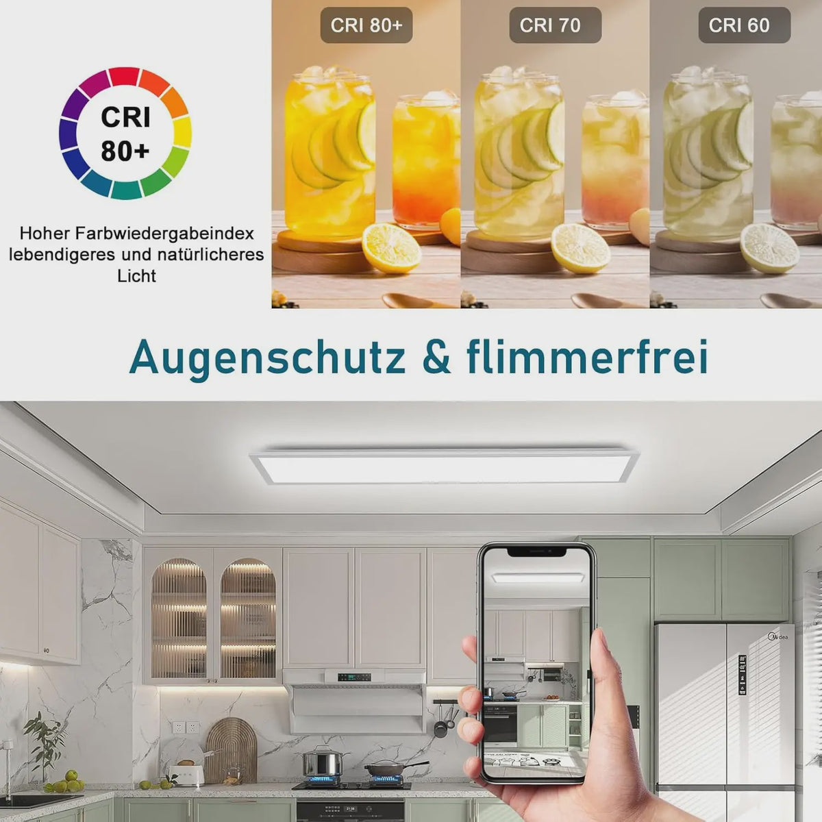 Moderne LED Plafondlamp 40W 4400LM 120x30cm Dimbare Paneellamp met Afstandsbediening