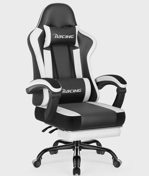 Ergonomische Gaming Stoel met Voetensteun, Hoofd- en Lendesteun | Max 150kg