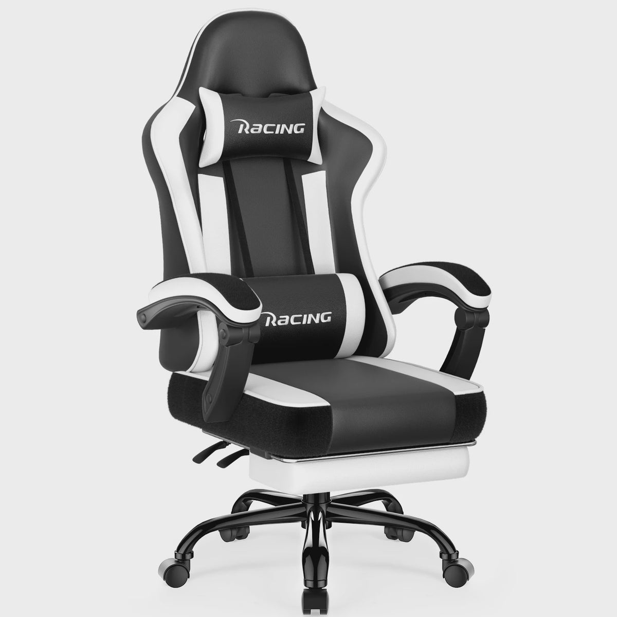 Ergonomische Gaming Stoel met Voetensteun, Hoofd- en Lendesteun | Max 150kg