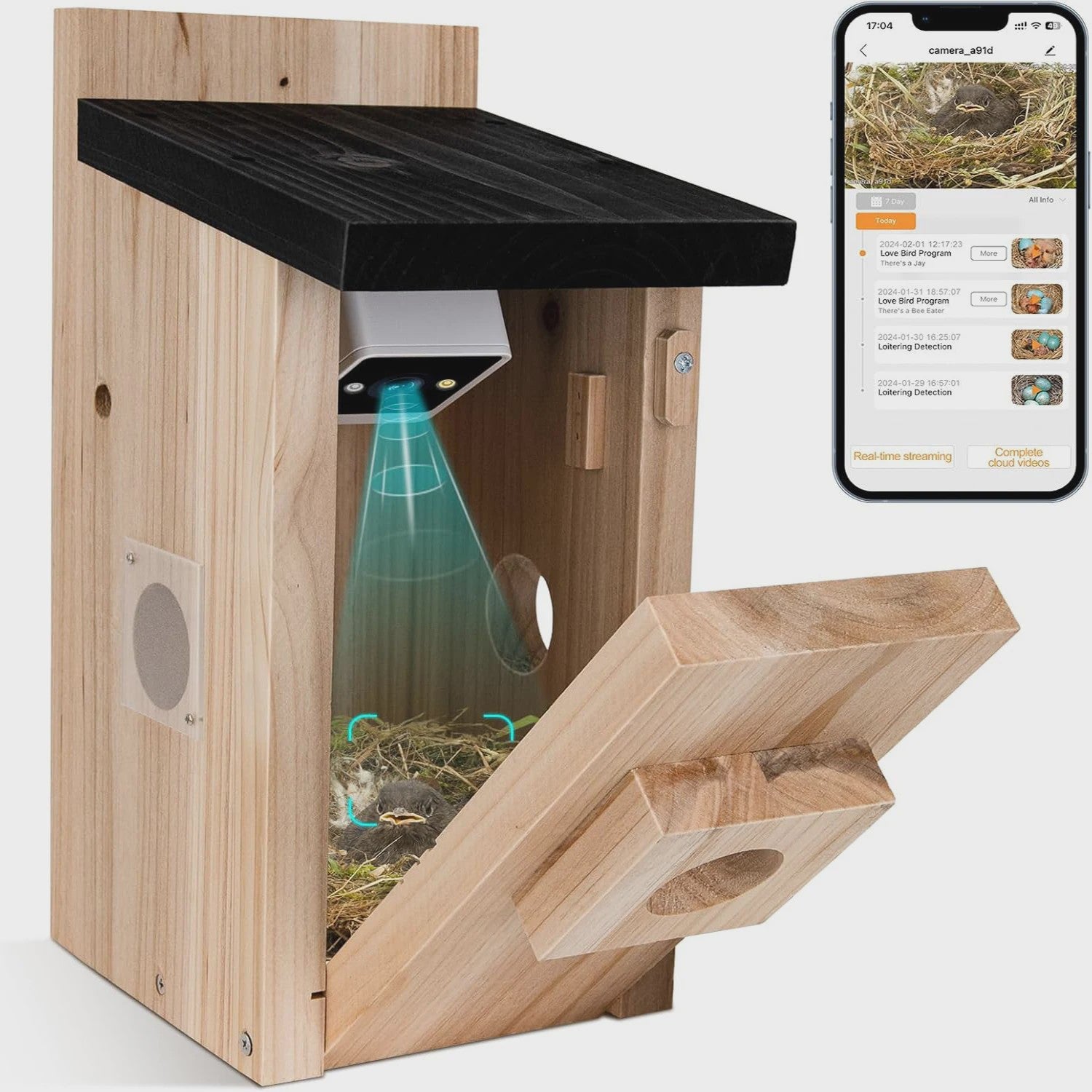 Slim Vogelhuisje met Camera: Slimme Nestkast met Bewegingsdetectie & App