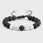 Verstelbare Lava Kralen & Tijgeroog Armband - Yoga & Helende Sieraden voor Hem en Haar