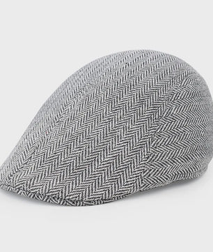 Herfst Winter Heren Flat Cap Wol Blend - Klassieke Baker Boy Pet met Visgraatpatroon