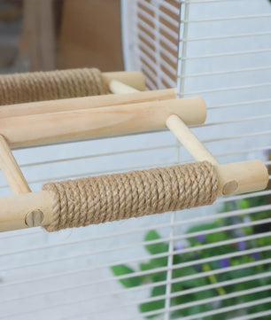 Vogel Speeltoren met Spiegel en Jute Touw - Klimmen, Kauwen & Pootverzorging voor Papegaaien