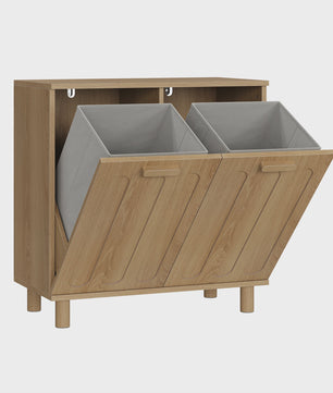 Modern Minimalistisch Opbergkastje met Verborgen Opbergruimte - Multifunctioneel voor Badkamer & Wasruimte