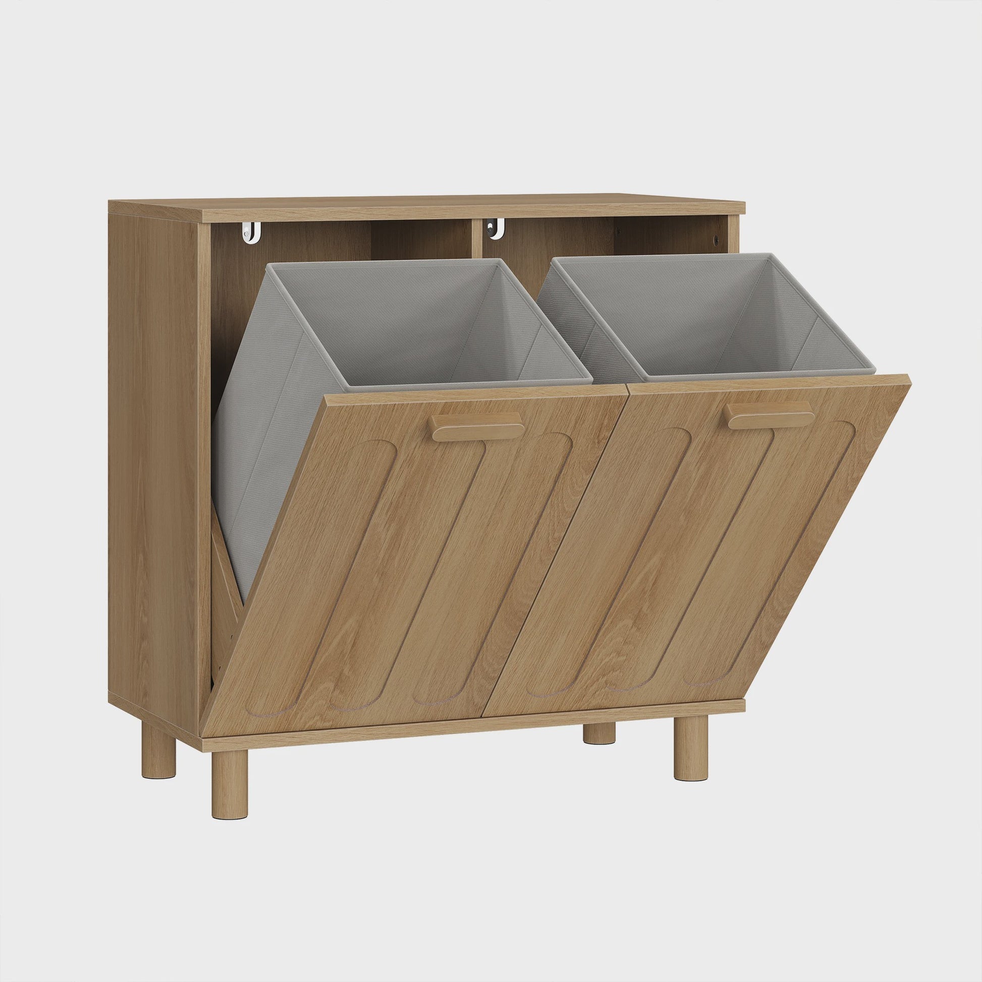 Modern Minimalistisch Opbergkastje met Verborgen Opbergruimte - Multifunctioneel voor Badkamer & Wasruimte