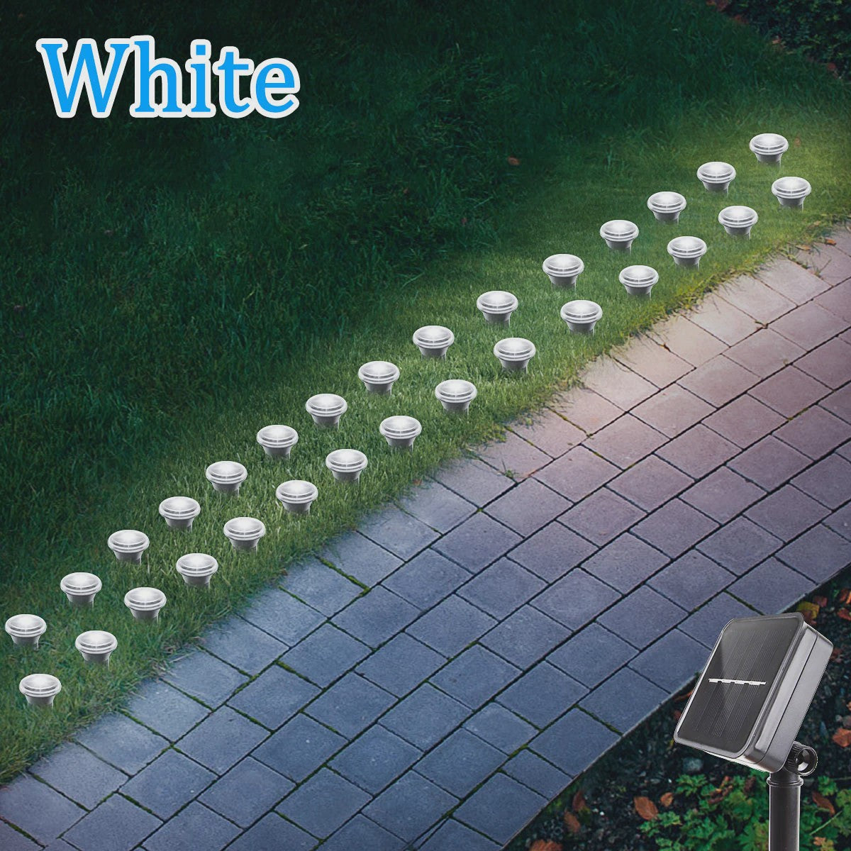Solar LED Tuinpad Verlichting - Waterdicht & 8 Modi - Sfeervolle Buitenlamp