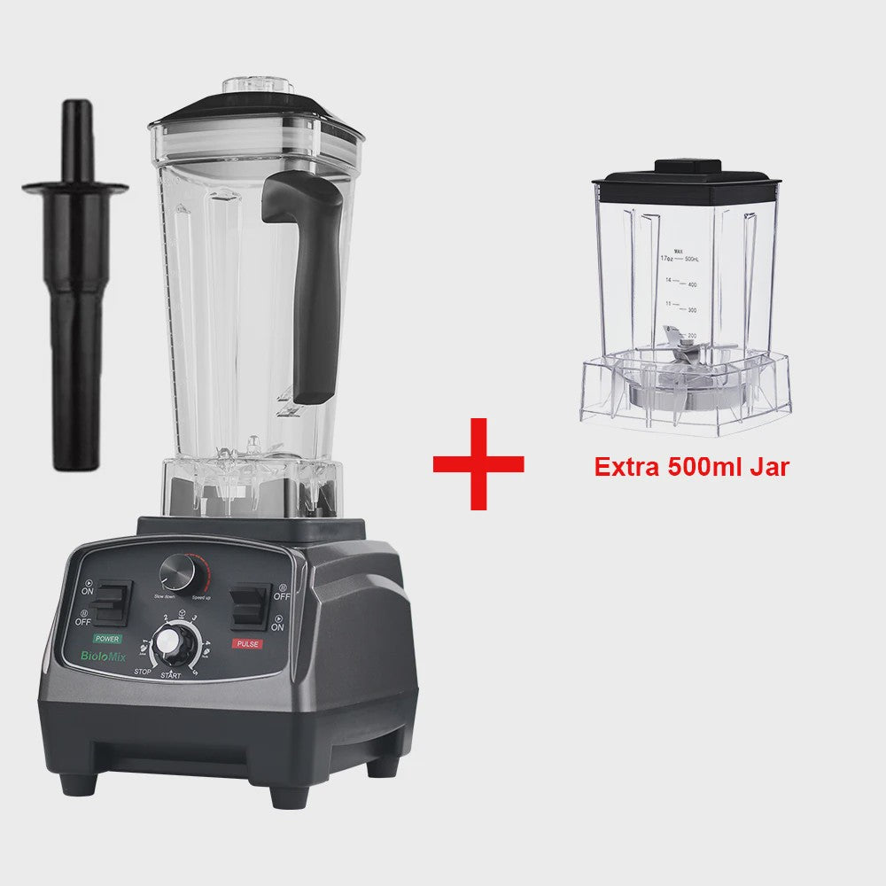 BioloMix 2200W Krachtige Blender met Timer & 2L BPA-vrije Kan - Heavy Duty Mixer