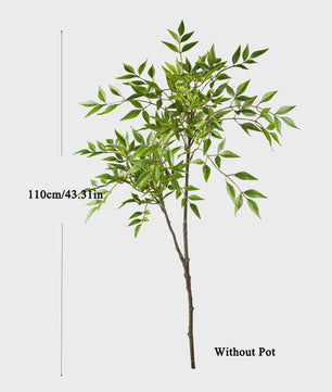 Kunstplant Nandina met Bamboe Bladeren - 75-140cm Hoog