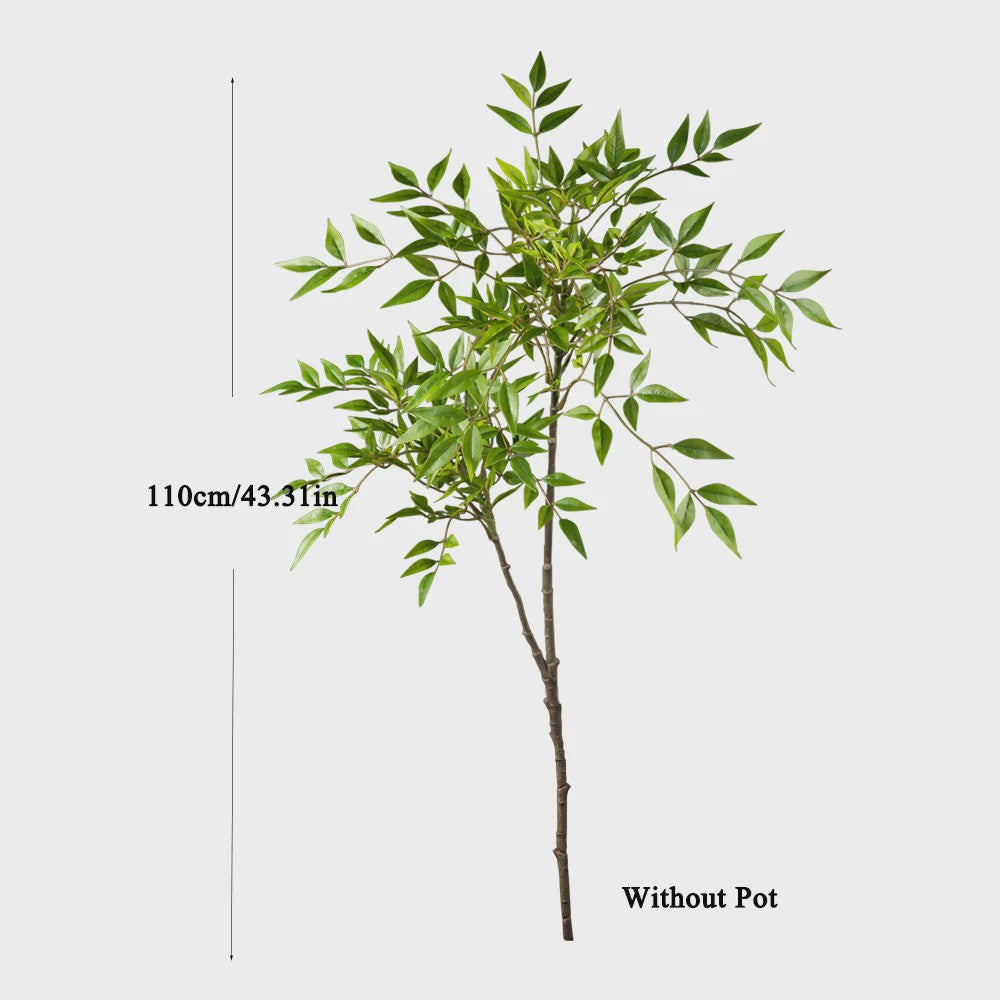 Kunstplant Nandina met Bamboe Bladeren - 75-140cm Hoog