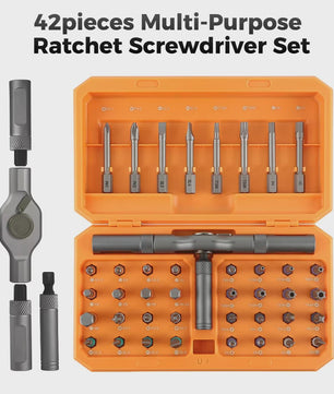 74-delige Ratel Schroevendraaierset met T-Handvat - Magnetisch Precisie Bit Kit voor Reparatie