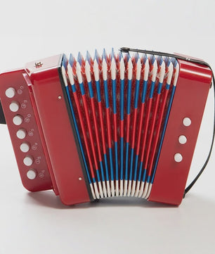 Mini Accordeon 10-Toetsen - Draagbaar Instrument voor Kinderen, Volwassenen & Beginners