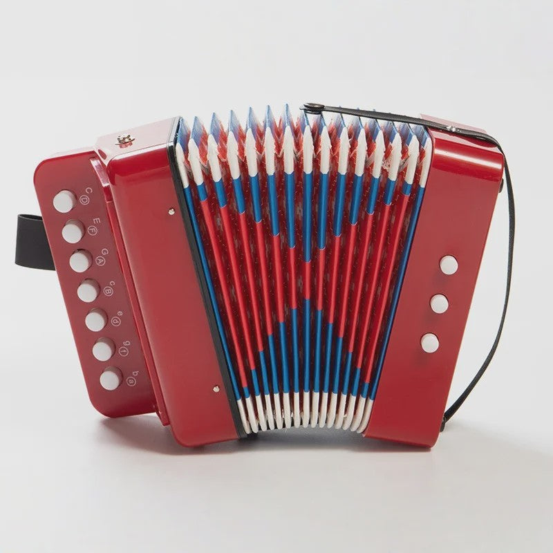 Mini Accordeon 10-Toetsen - Draagbaar Instrument voor Kinderen, Volwassenen & Beginners