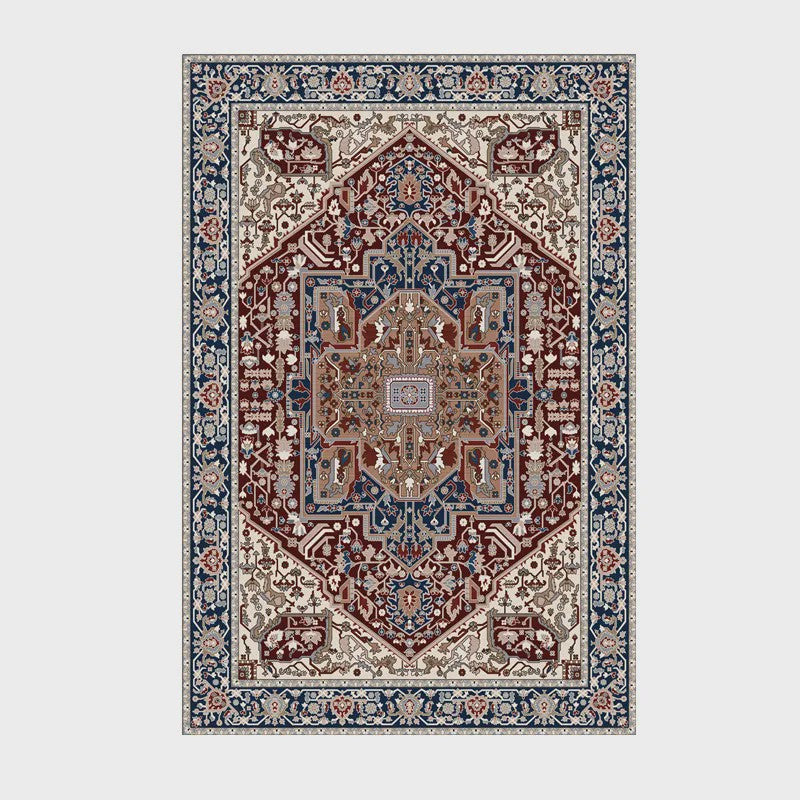 Wasbaar & Opvouwbaar Perzisch Retro Vloerkleed | Zacht Imitatie Kasjmier voor Woonkamer, Slaapkamer & Hal