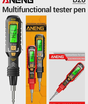 ANENG B20 Spanningsmeter & Schroevendraaier Pen - Dubbelzijdig, Digitaal Display