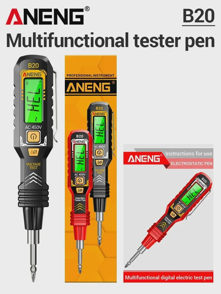 ANENG B20 Spanningsmeter & Schroevendraaier Pen - Dubbelzijdig, Digitaal Display
