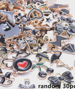Grote Mix Bedeltjes (30/60/100 stuks) - Enamel & Drip Oil - Voor Sieraden Maken