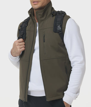 Heren Winddicht Softshell Vest - Comfortabele Mouwloze Sportjas voor Outdoor & Fietsen