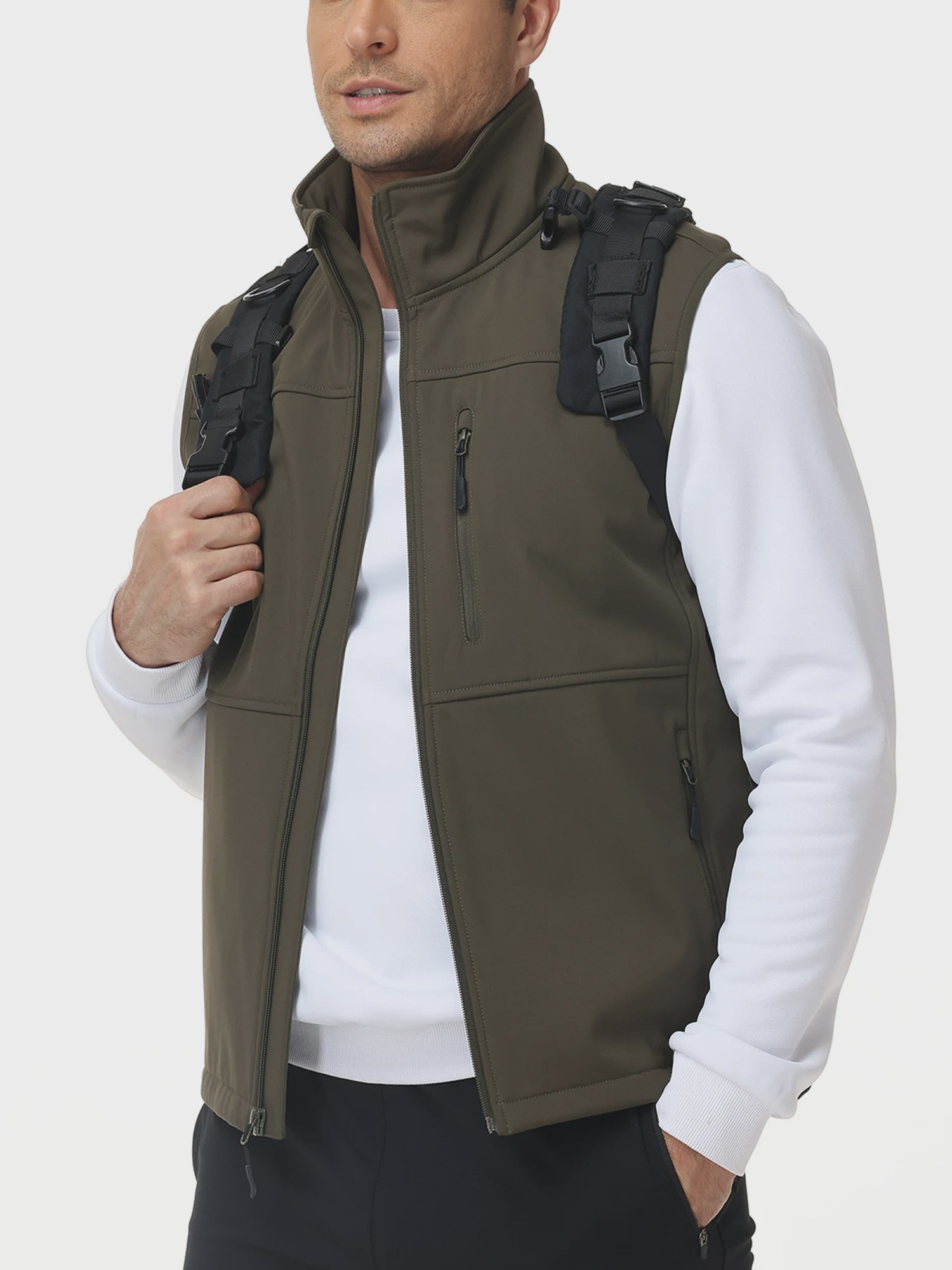 Heren Winddicht Softshell Vest - Comfortabele Mouwloze Sportjas voor Outdoor & Fietsen