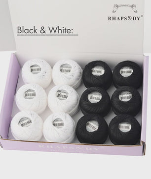 Rhapsody Pearl Cotton Garen Set - Maat 8 - 12 Bollen voor Haken, Borduren & Knutselen