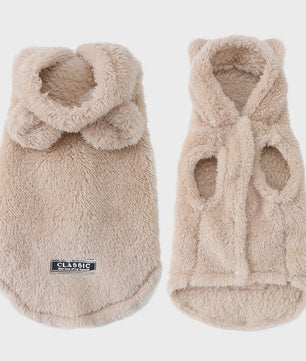 Schattige Fleece Hondenkleding met Capuchon - Winterjas voor Kleine en Middelgrote Honden & Katten