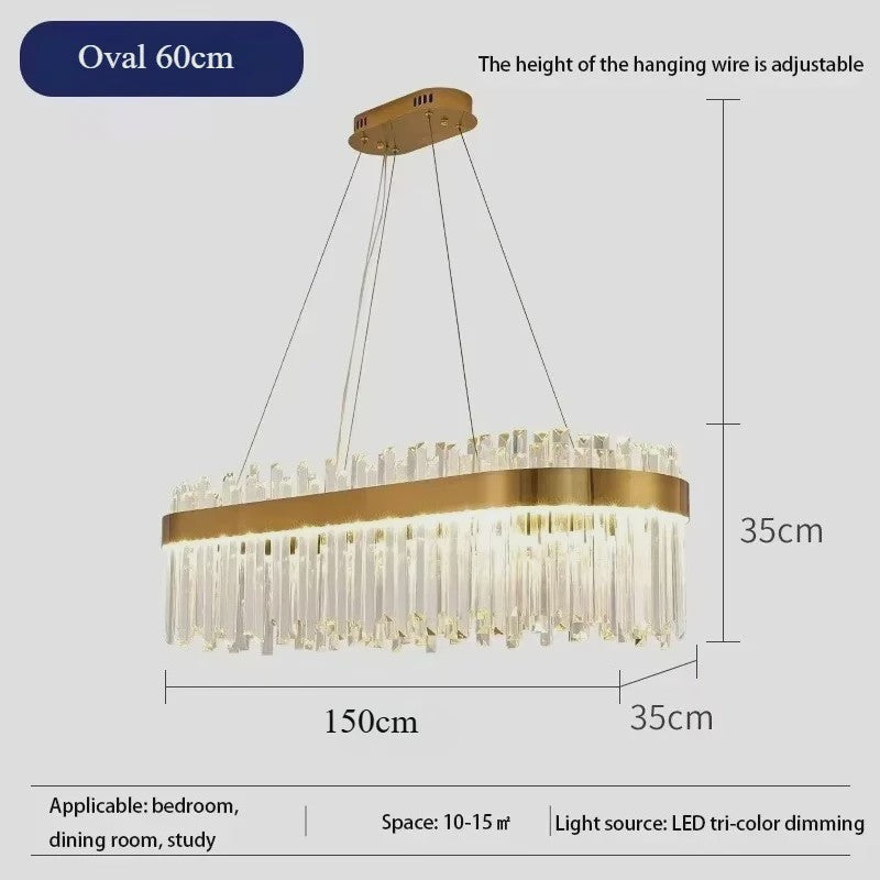 Moderne Kristallen Plafond Hanglamp Goud - Luxe Verlichting voor Woonkamer & Eettafel