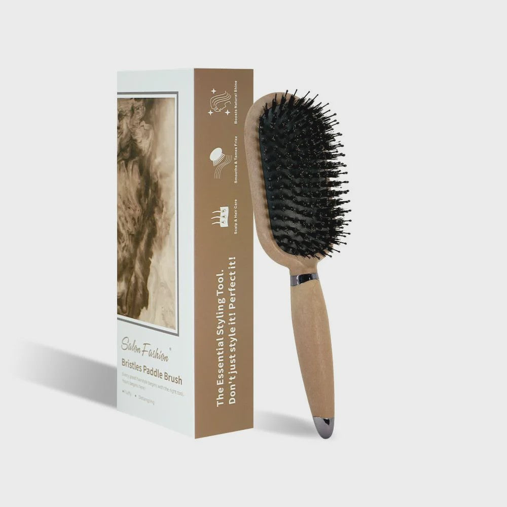 Professionele Varkenshaar Borstel - Ontklittend, Antistatisch & Scalp Massage Haarkam