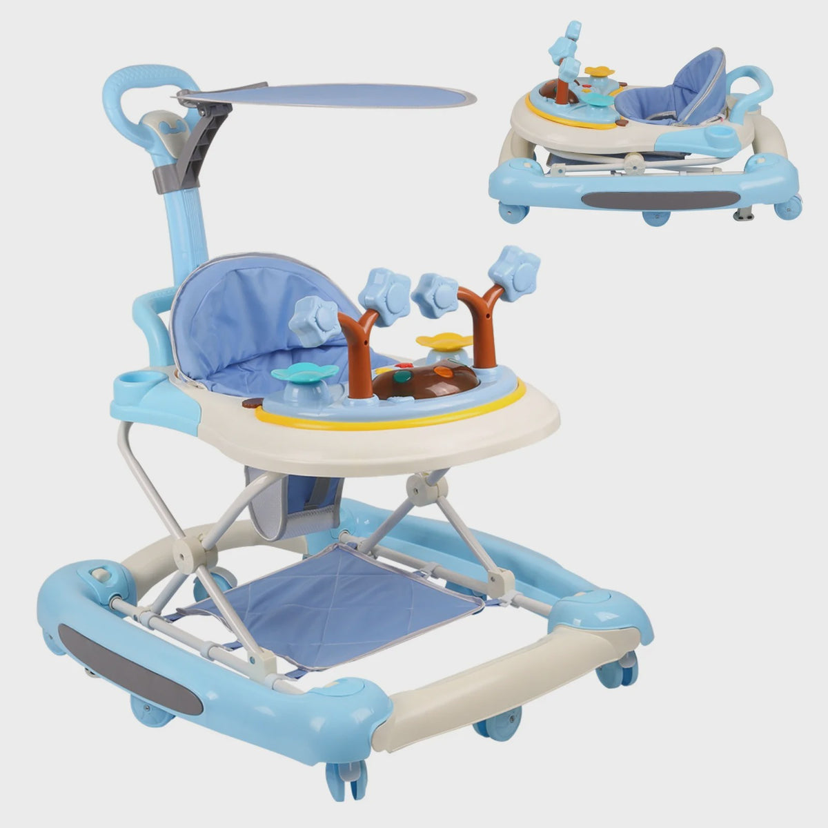 Baby Activity Walker met Speelboog - In Hoogte Verstelbaar - Vanaf 6 Maanden