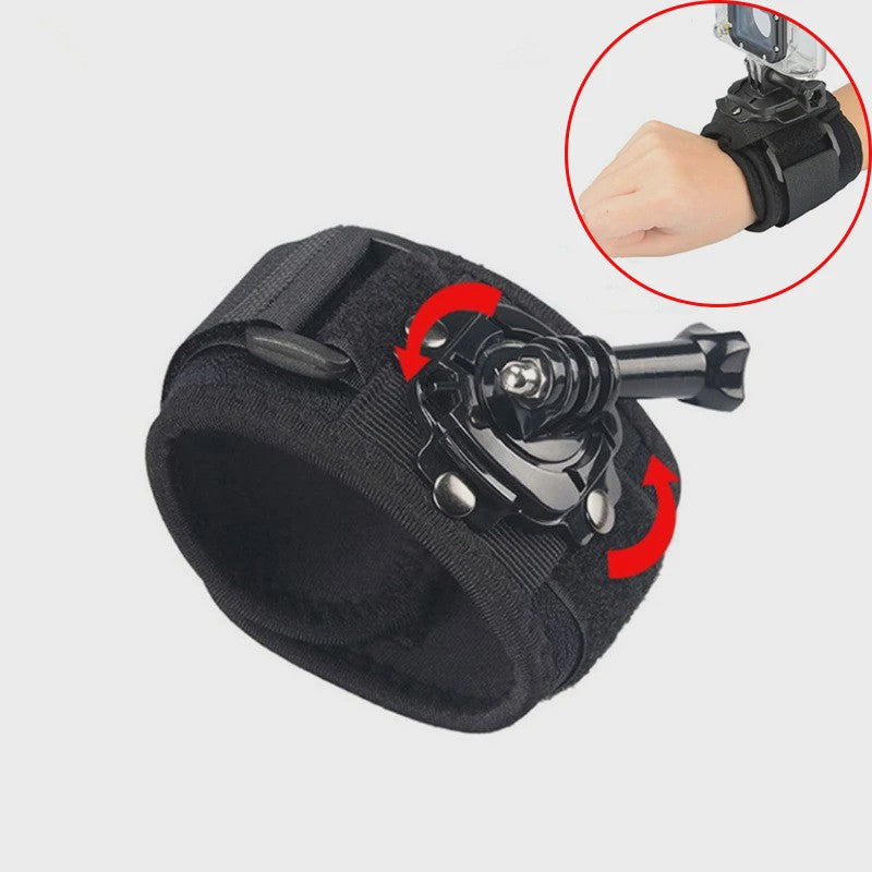 360° Roteerbare Handpolsband Mount voor GoPro & DJI Action Camera's