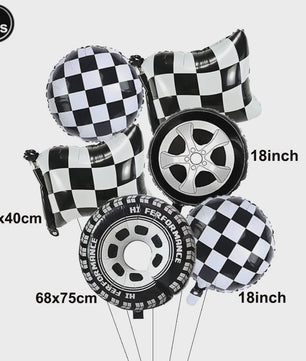 Grote Raceauto Nummer Ballonnen Set - Perfect voor Verjaardagen en Feesten